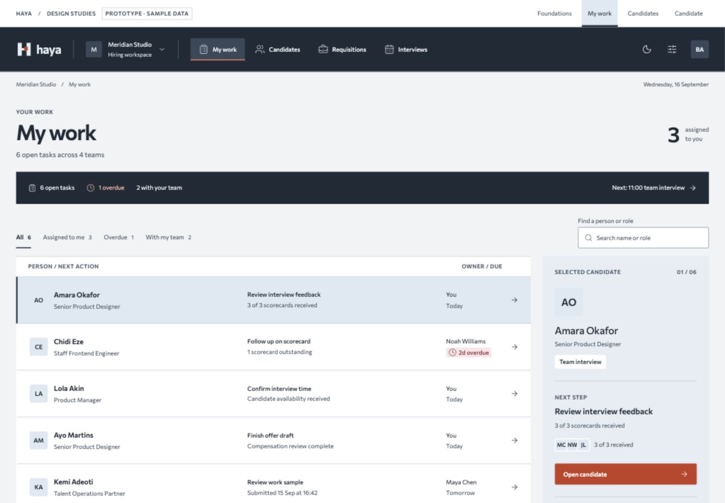 Signal workspace screenshot